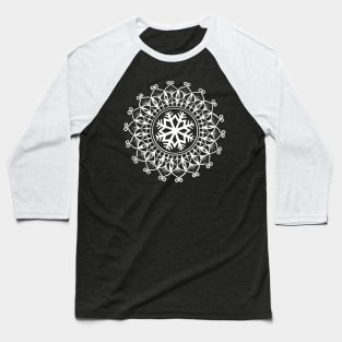 Snowflake mandala Baseball T-Shirt